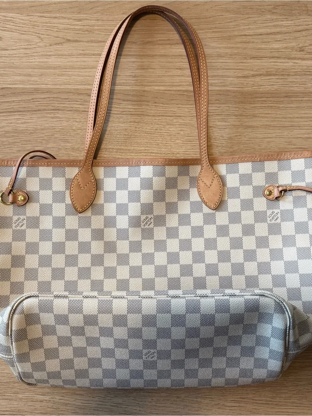 Louis Vuitton Neverfull MM Damier Azur Canvas Tote